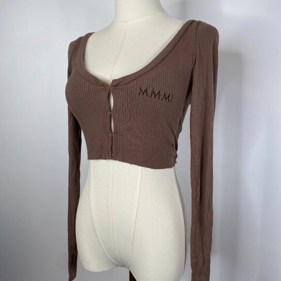 My Mum Made It - Brown Knit Cropped Cardigan - Picture 3 of 6